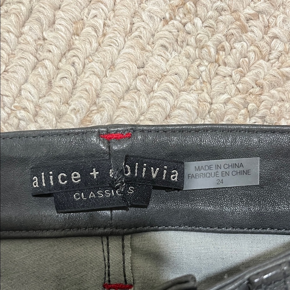 Charcoal grey leather Pants - Picture 2 of 7